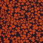Preview: Viskose Crepe mit Nylon rotorange Blüten auf dunkelblau